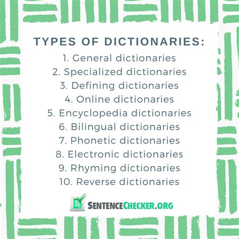 dictionary britannica|different types of dictionaries and their uses.